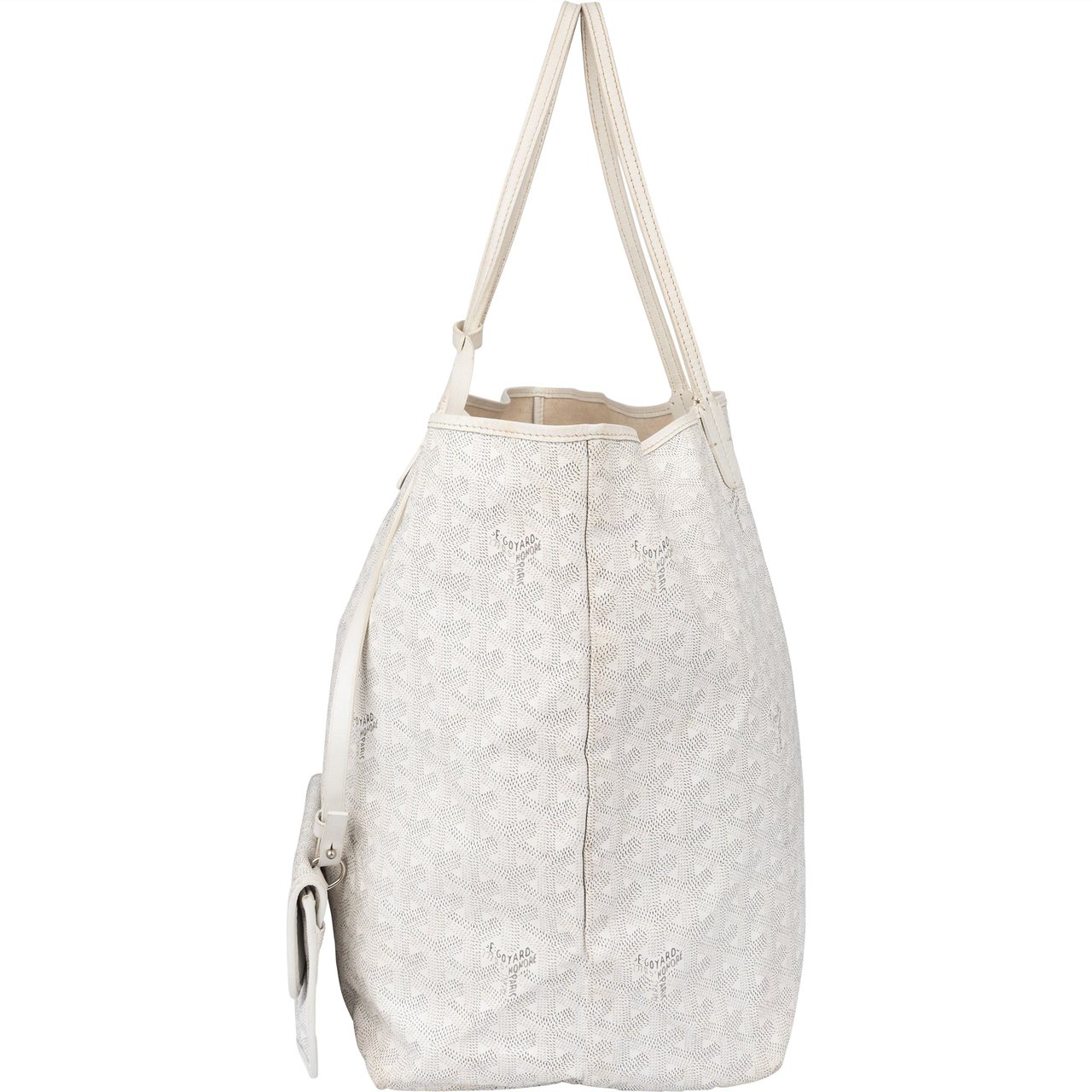 Goyard Goyard White Goyardine Monogram Saint Louis GM Shopper Handbag Wit