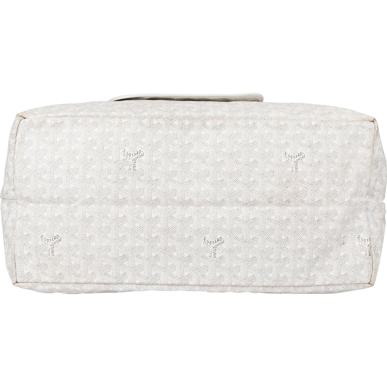 Goyard Goyard White Goyardine Monogram Saint Louis GM Shopper Handbag Wit
