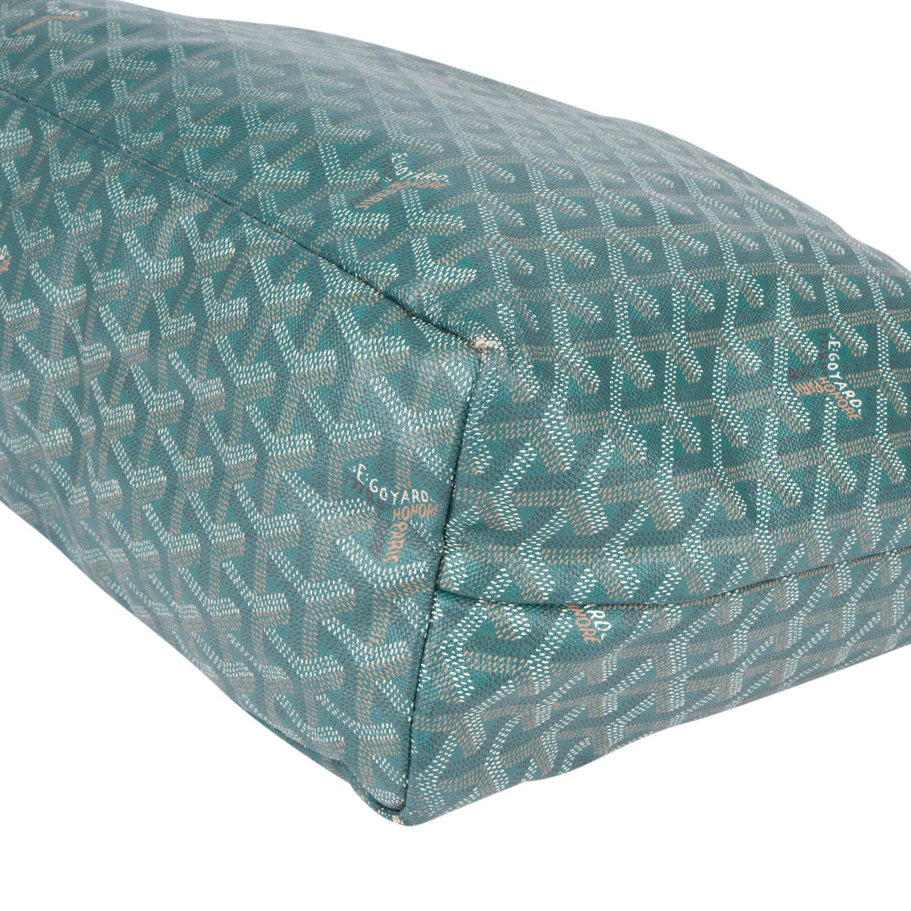 Goyard Goyard Green Goyardine Monogram Saint Louis PM Shopper Handbag Groen