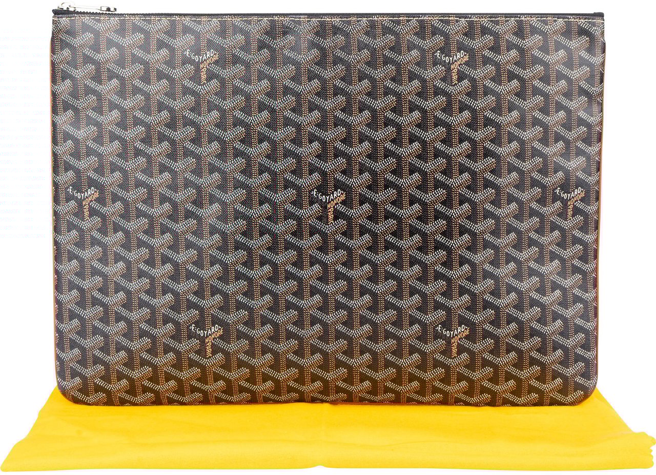 Goyard Goyard Goyardine Monogram Senat GM Clutch Bruin