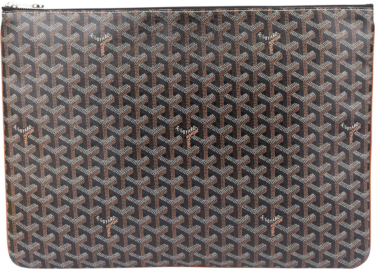 Goyard Goyardine Monogram Senat GM Clutch Bruin