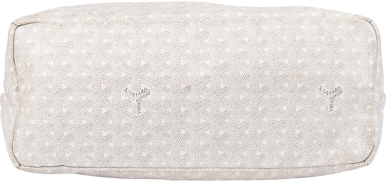 Goyard Goyard White Goyardine Monogram Saint Louis PM Handbag Wit
