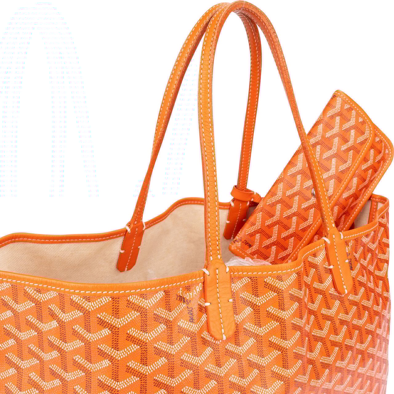 Goyard Goyard Goyardine Monogram Saint Louis PM Handbag Oranje