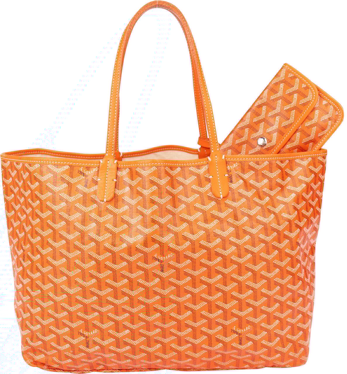 Goyard Goyard Goyardine Monogram Saint Louis PM Handbag Oranje