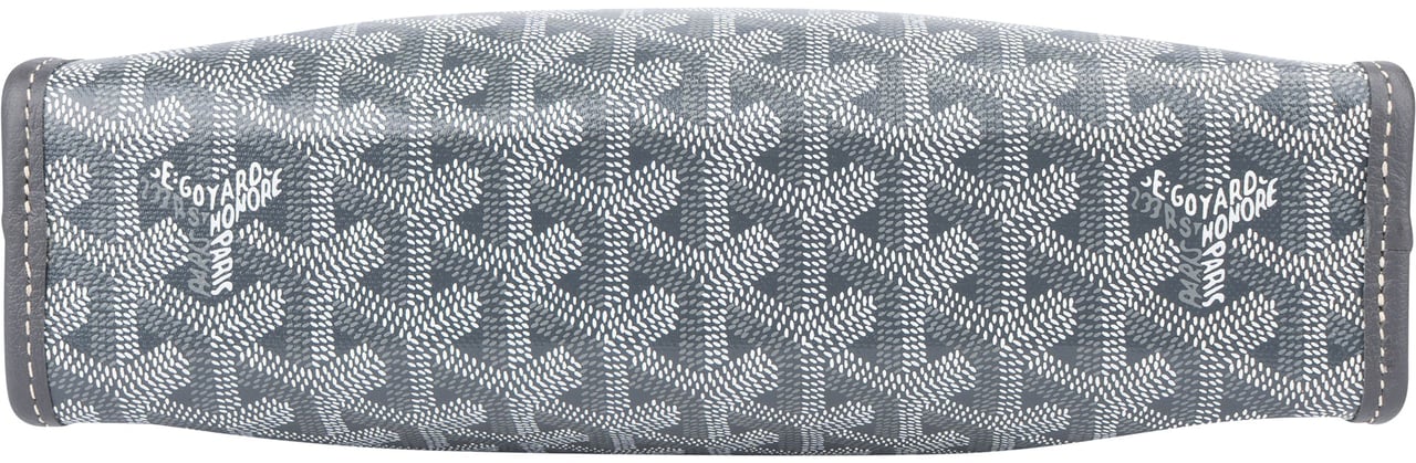 Goyard Grey Goyardine Monogram Jouvence MM Pochette Clutch Donkergrijs