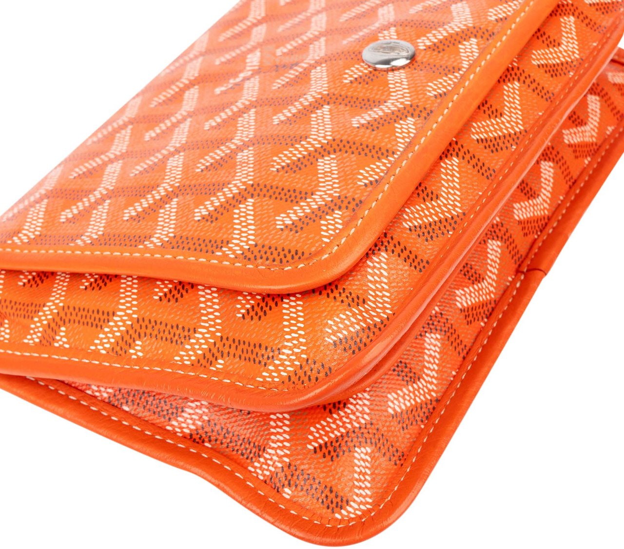 Goyard Orange Goyardine Monogram Plumet Flat Crossbody Bag Oranje