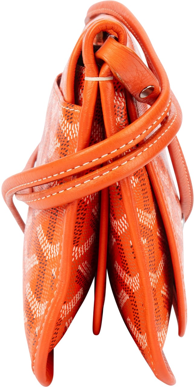 Goyard Goyard Orange Goyardine Monogram Plumet Flat Crossbody Bag Oranje