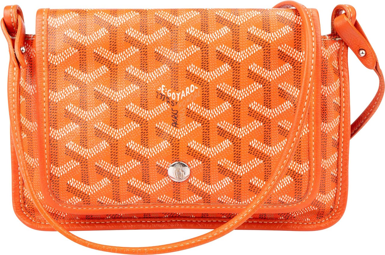 Goyard Orange Goyardine Monogram Plumet Flat Crossbody Bag Oranje
