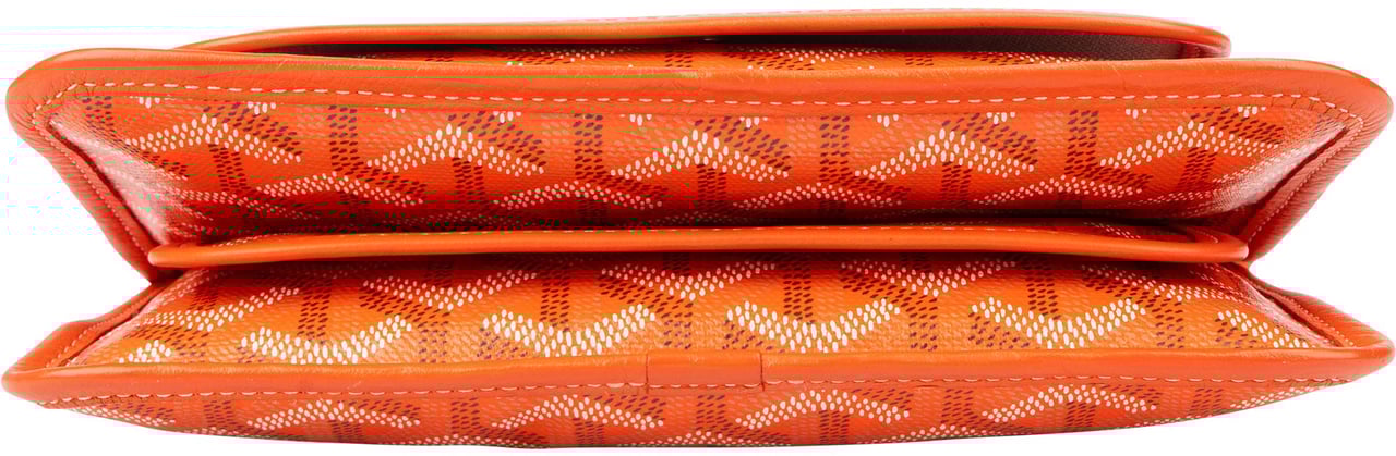 Goyard Goyard Orange Goyardine Monogram Plumet Flat Crossbody Bag Oranje