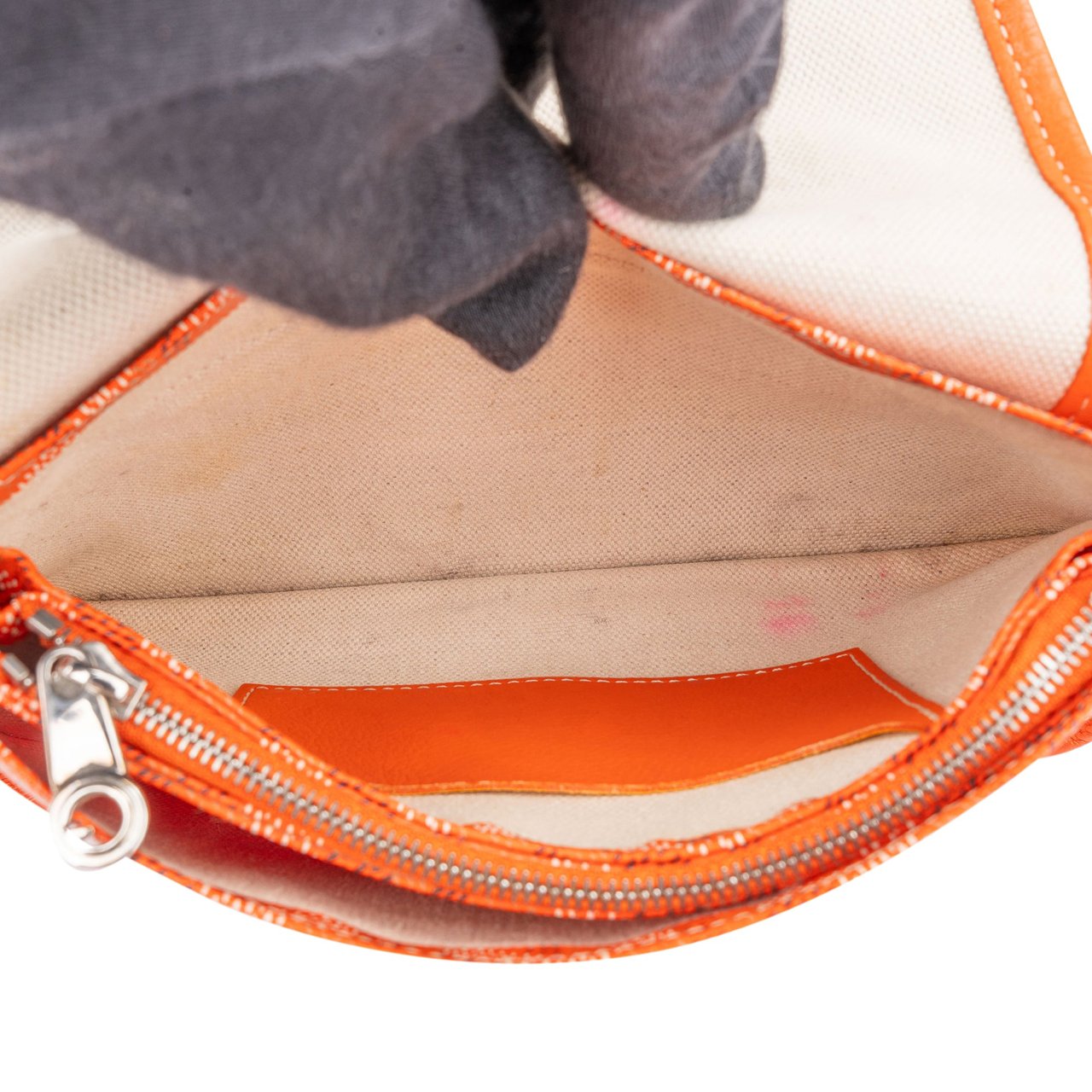 Goyard Goyard Orange Goyardine Monogram Plumet Flat Crossbody Bag Oranje