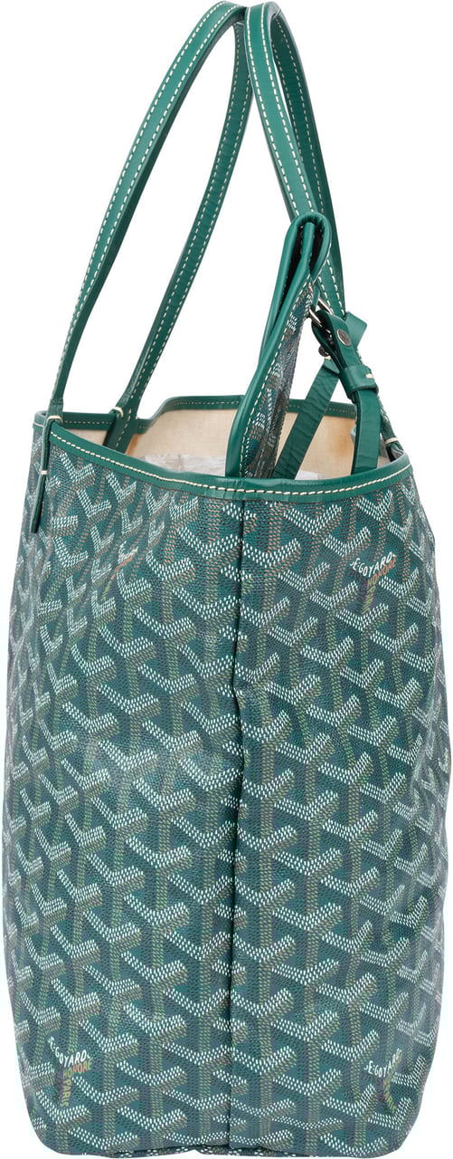 Goyard Goyard Green Goyardine Monogram Saint Louis PM Handbag Groen