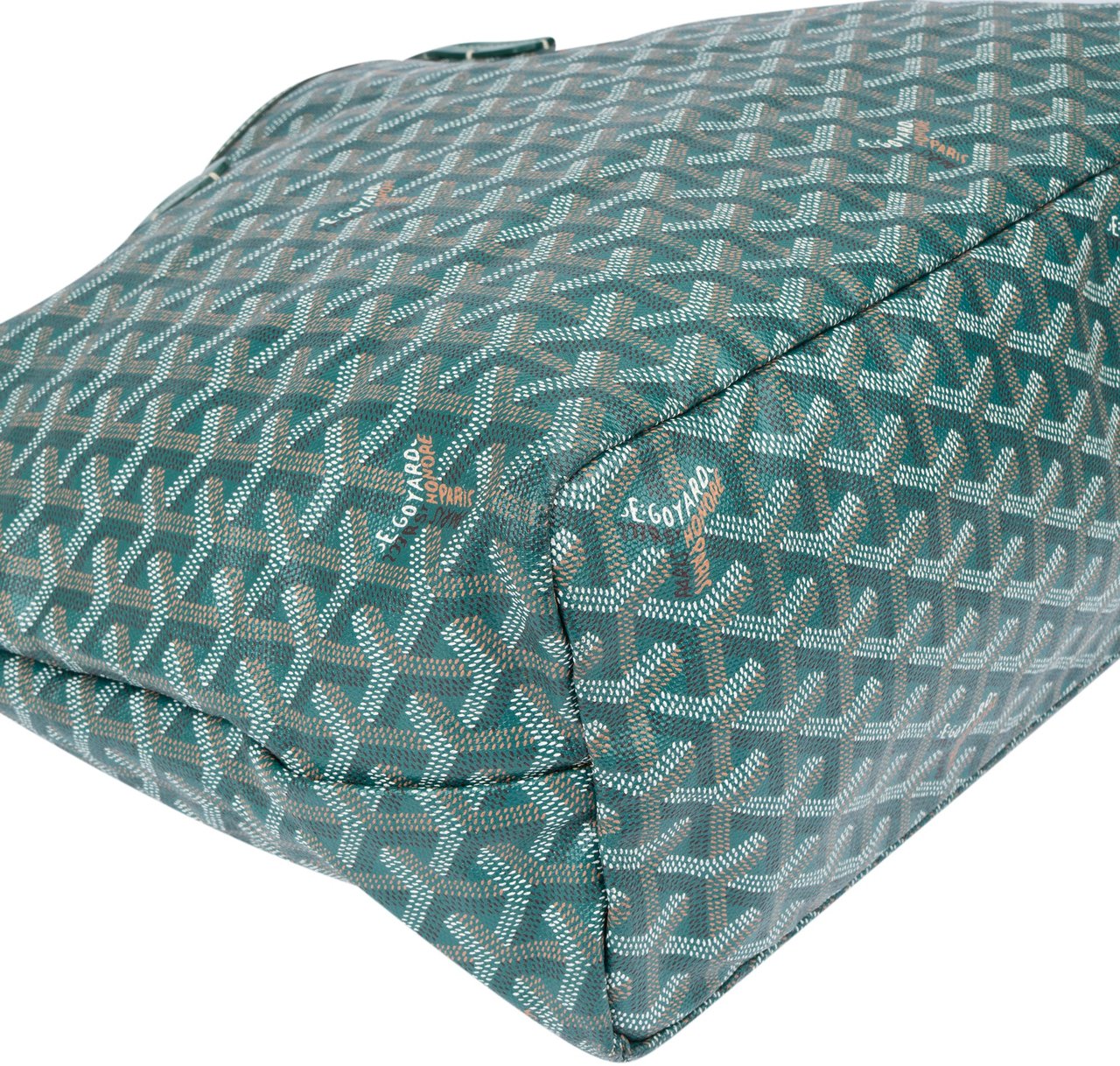 Goyard Goyard Green Goyardine Monogram Saint Louis PM Handbag Groen