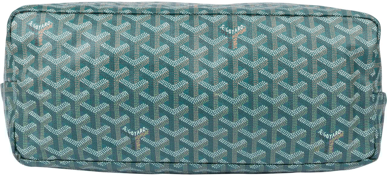 Goyard Goyard Green Goyardine Monogram Saint Louis PM Handbag Groen