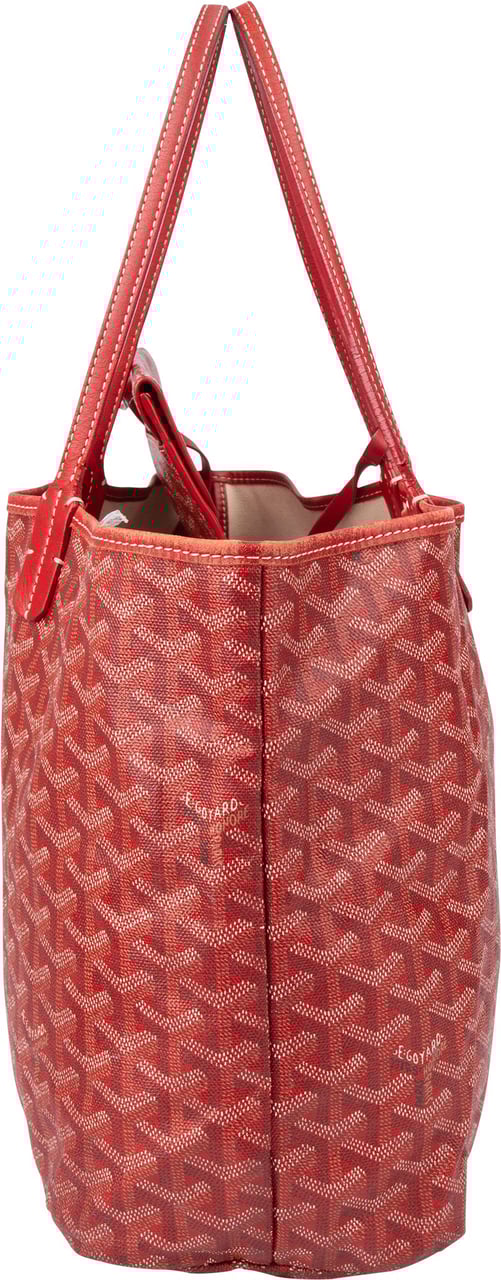 Goyard Goyard Red Goyardine Monogram Saint Louis PM Handbag Rood