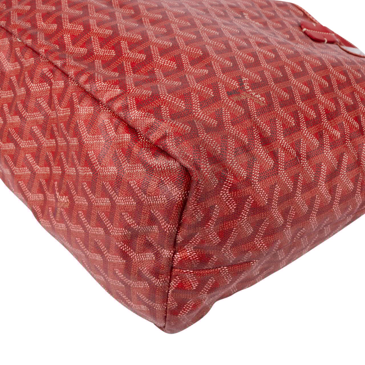 Goyard Goyard Red Goyardine Monogram Saint Louis PM Handbag Rood