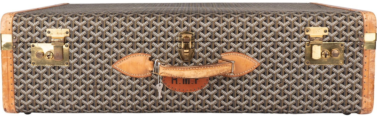 Goyard Goyardine Monogram Suitcase 80 Trunk Koffer Divers