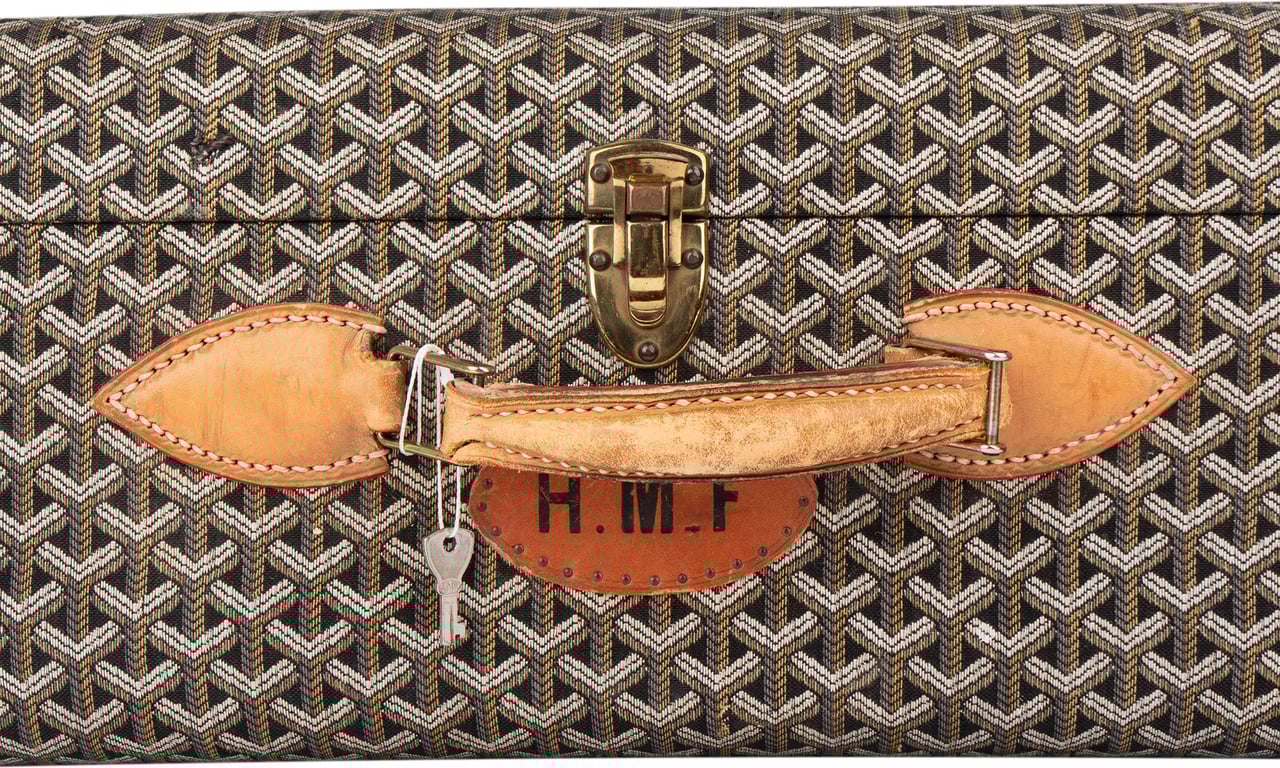 Goyard Goyard Goyardine Monogram Suitcase 80 Trunk Koffer Bruin