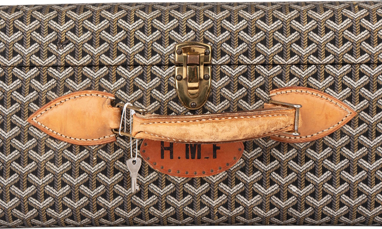 Goyard Goyardine Monogram Suitcase 80 Trunk Koffer Divers