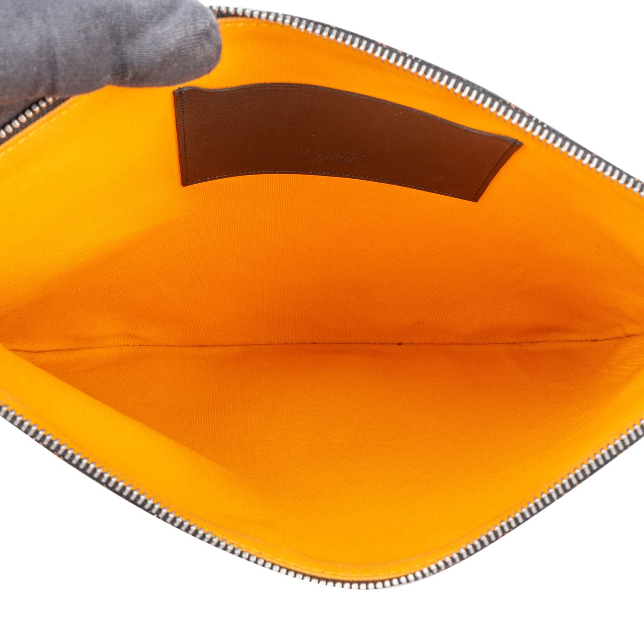 Goyard Goyard Black Goyardine Monogram Senat PM Clutch Zwart