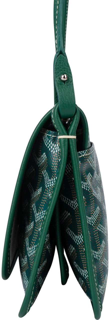 Goyard Green Goyardine Monogram Plumet Plat Crossbody Bag Groen