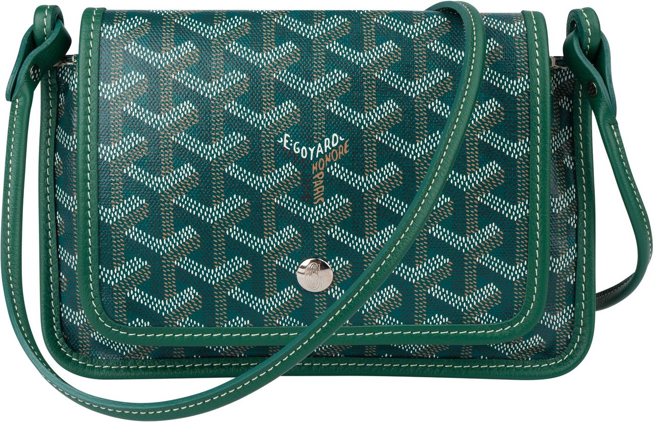 Goyard Goyard Green Goyardine Monogram Plumet Plat Crossbody Bag Groen