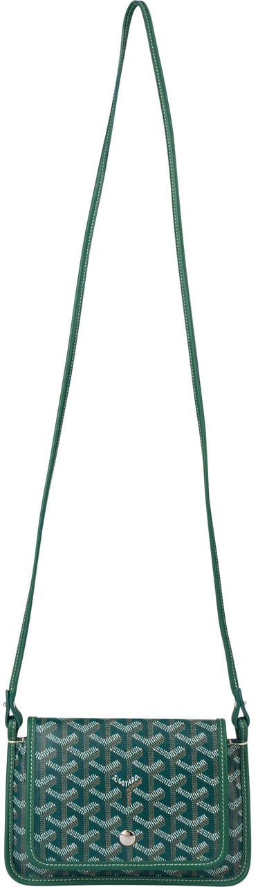 Goyard Green Goyardine Monogram Plumet Plat Crossbody Bag Groen