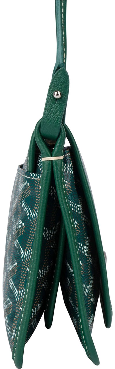 Goyard Green Goyardine Monogram Plumet Plat Crossbody Bag Groen