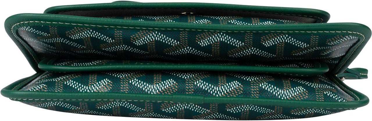 Goyard Goyard Green Goyardine Monogram Plumet Plat Crossbody Bag Groen