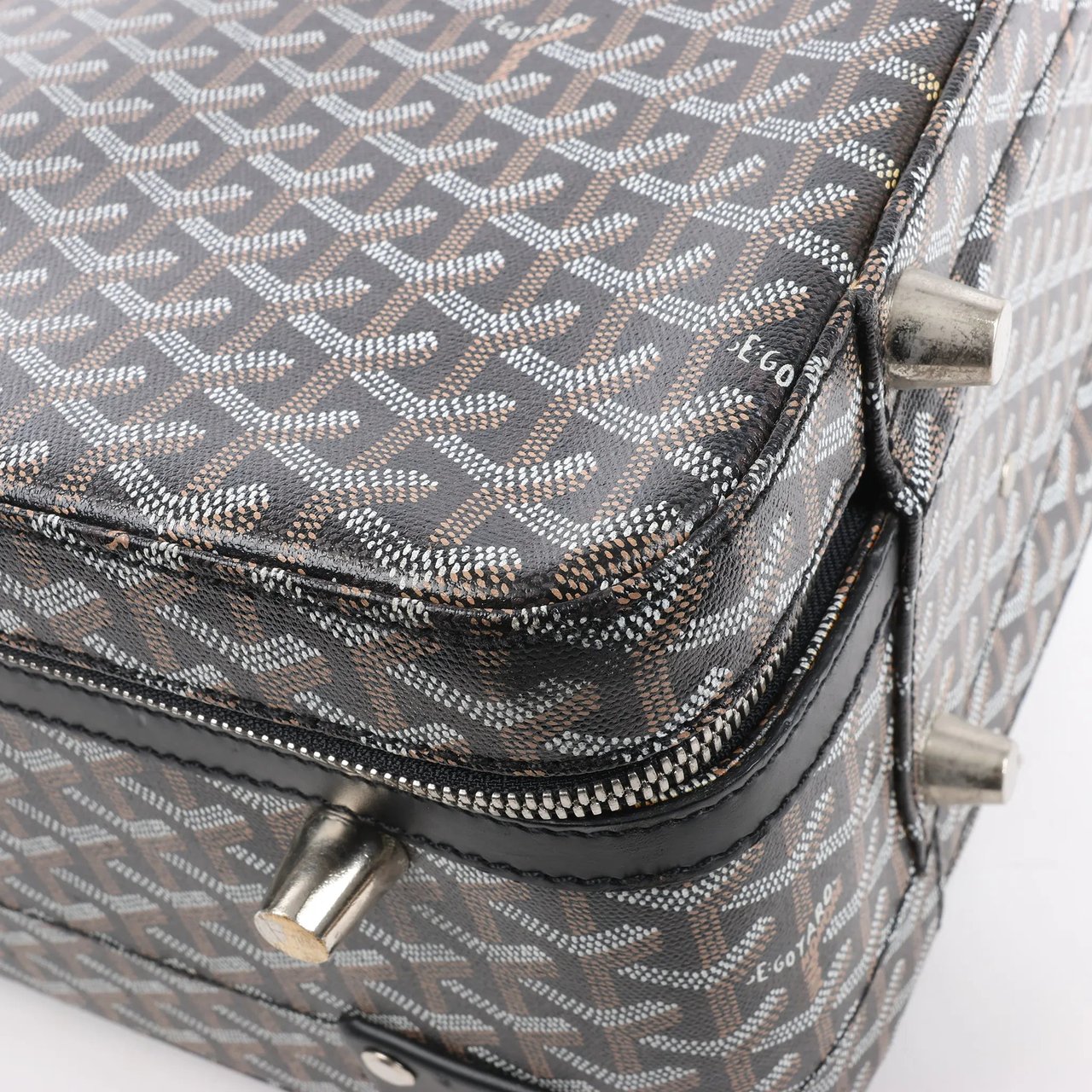 Goyard Goyard Trolle PM PVC x Leather Travel Bag in Brown Divers