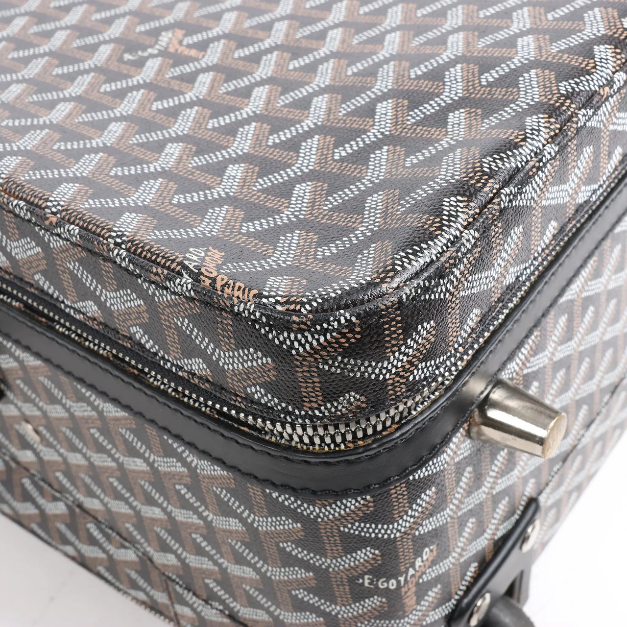Goyard Goyard Trolle PM PVC x Leather Travel Bag in Brown Divers