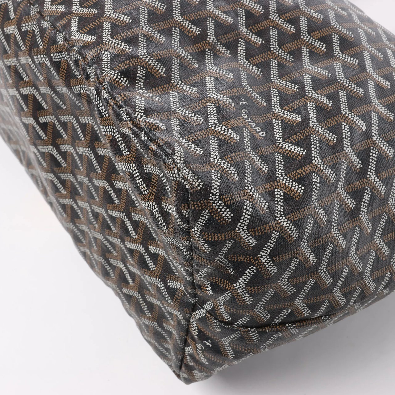 Goyard Goyard Saint Louis GM PVC & Leather Shoulder Bag in Brown Bruin