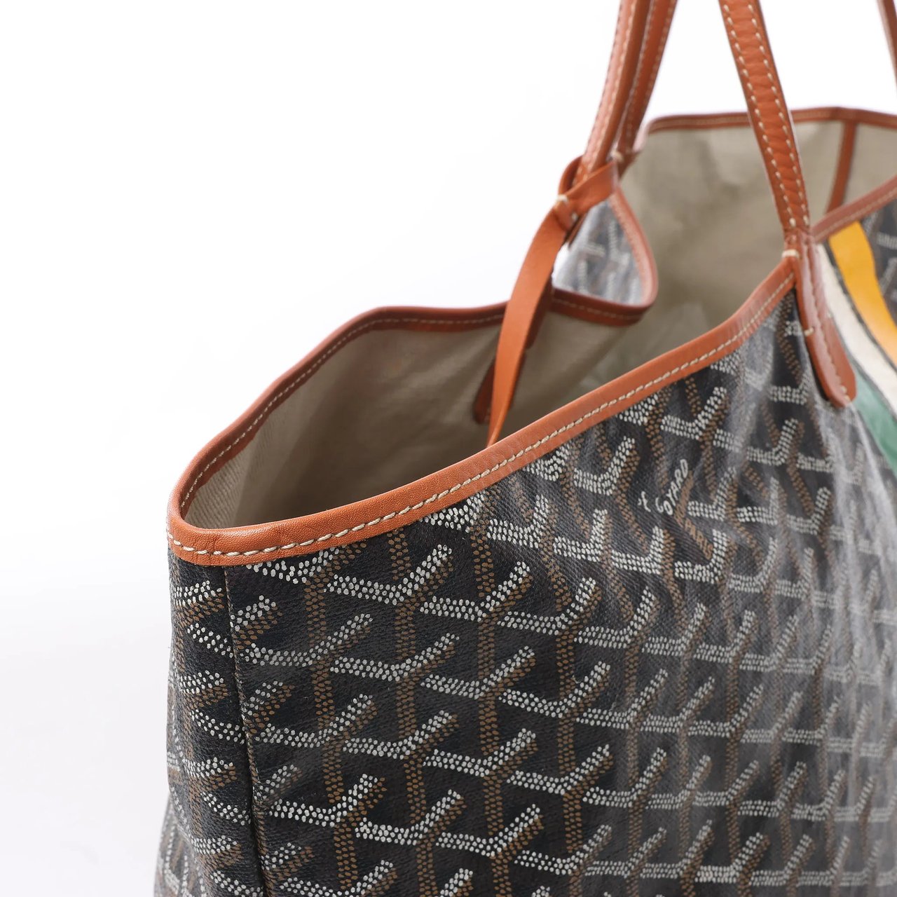 Goyard Goyard Saint Louis GM PVC & Leather Shoulder Bag in Brown Bruin