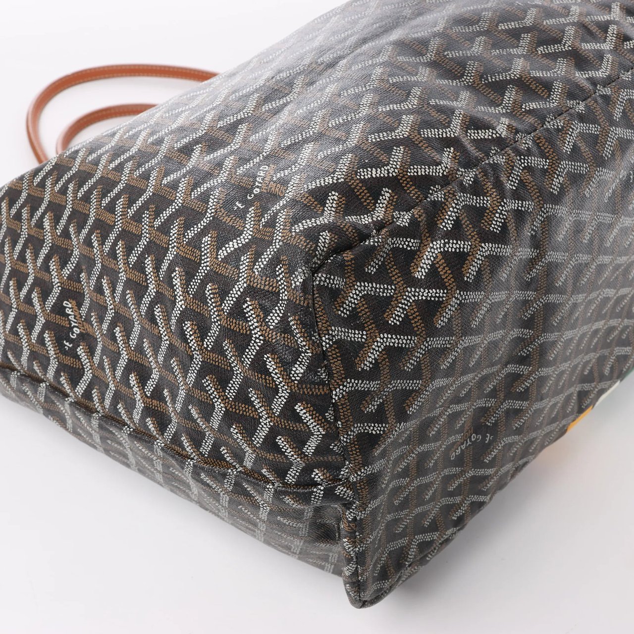 Goyard Goyard Saint Louis GM PVC & Leather Shoulder Bag in Brown Bruin