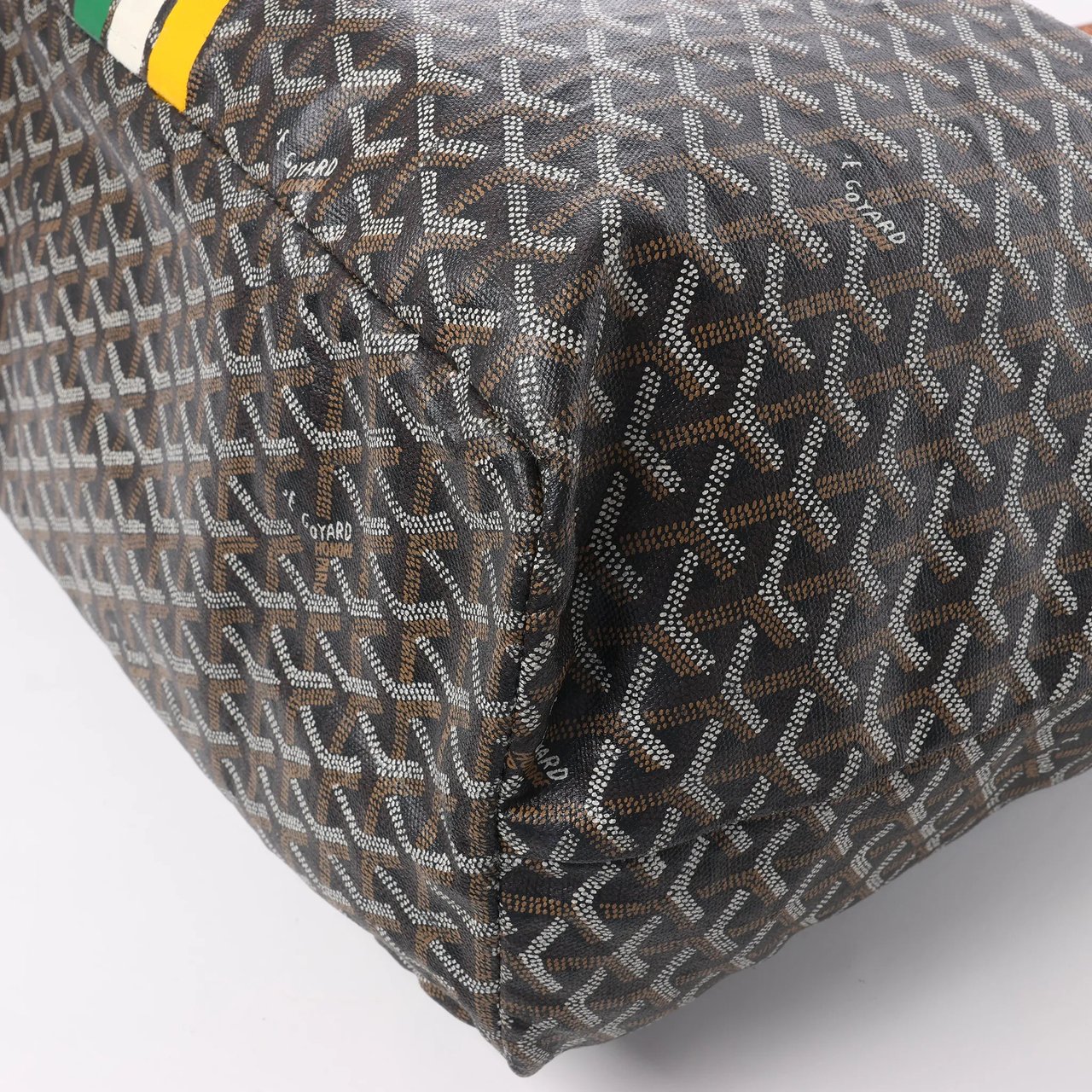 Goyard Goyard Saint Louis GM PVC & Leather Shoulder Bag in Brown Bruin