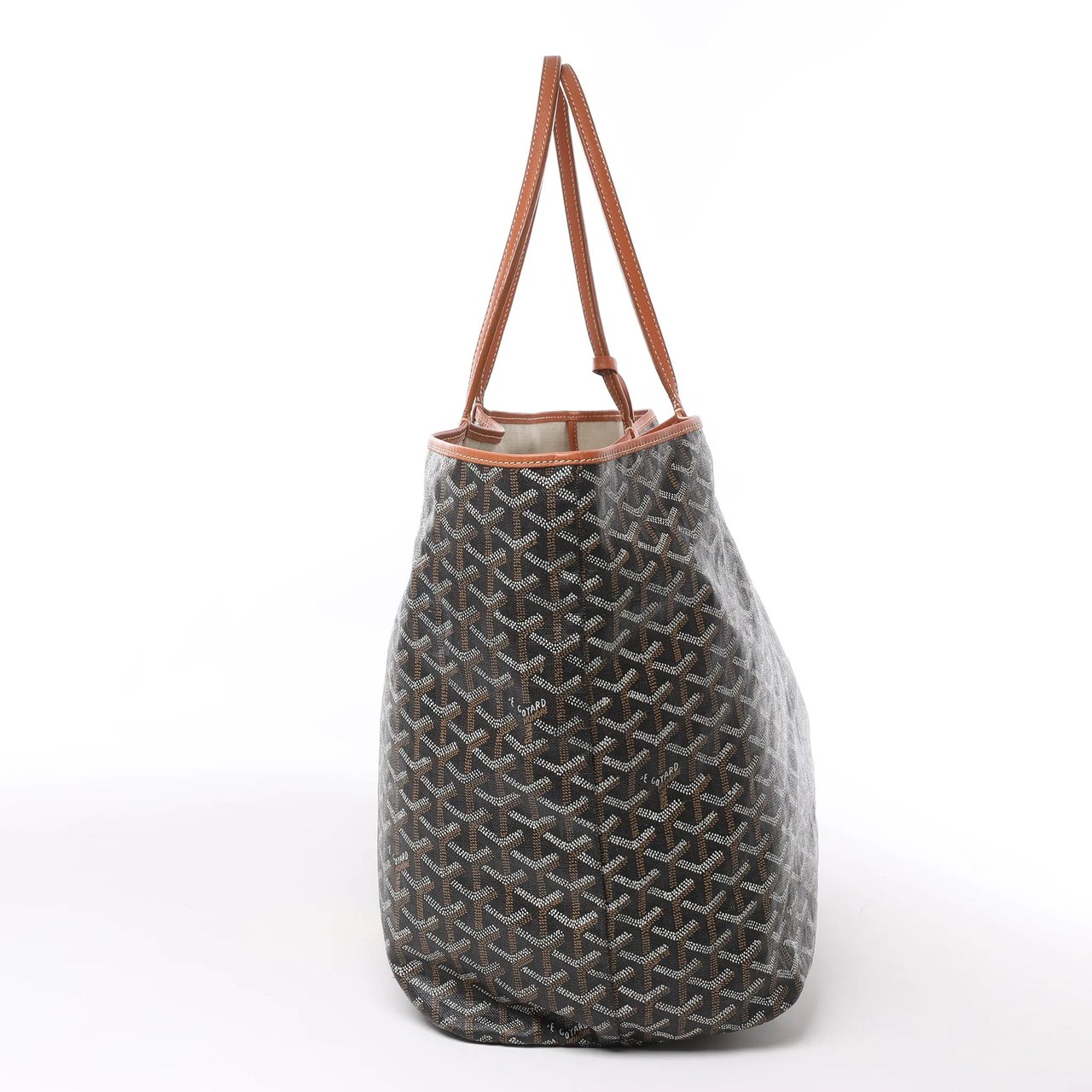 Goyard Goyard Saint Louis GM PVC & Leather Shoulder Bag in Brown Bruin