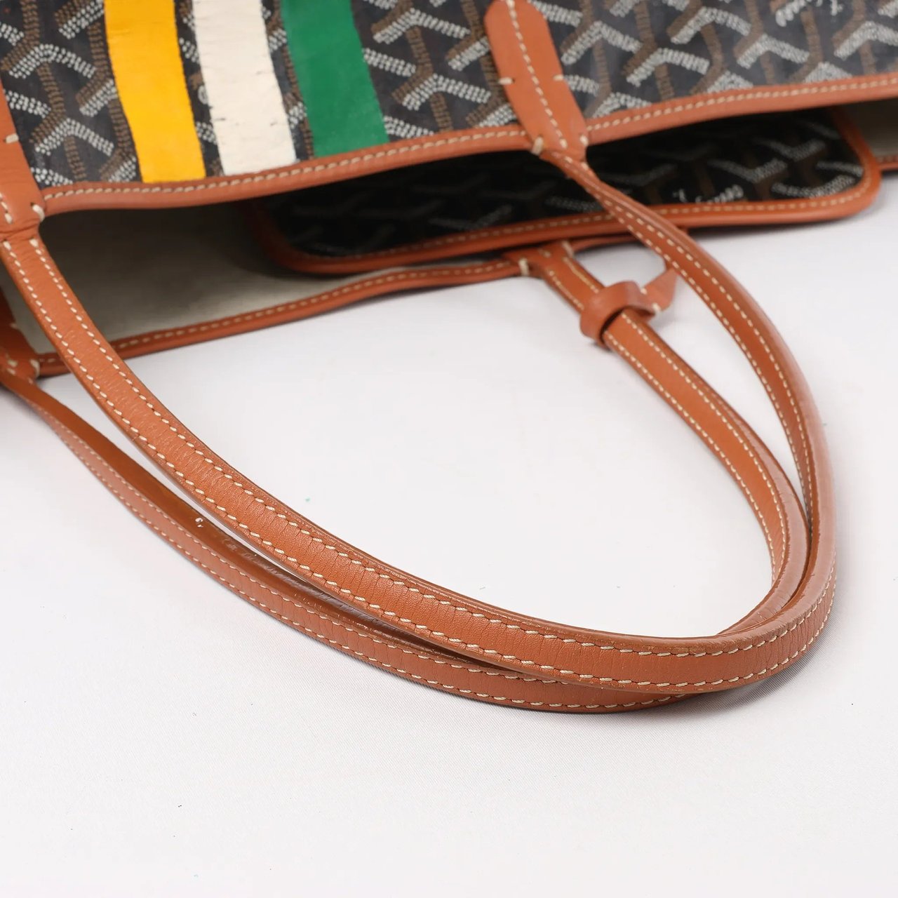 Goyard Goyard Saint Louis GM PVC & Leather Shoulder Bag in Brown Bruin