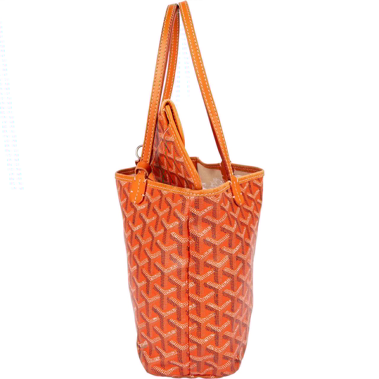 Goyard Goyard Orange Goyardine Monogram St. Louis Junior Shoulder Bag Oranje