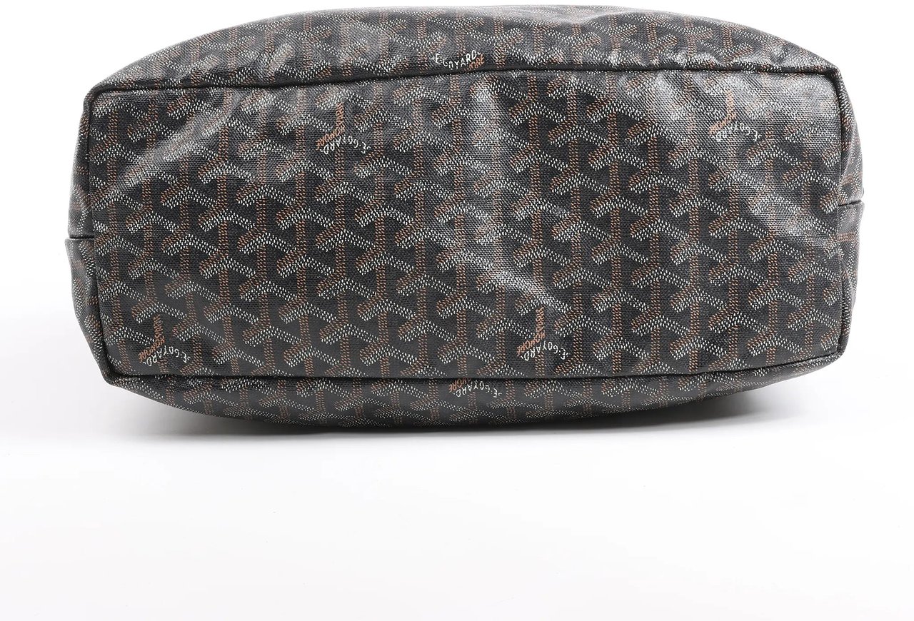 Goyard Goyard Saint Louis PM PVC & Leather Shoulder Bag in Black Divers
