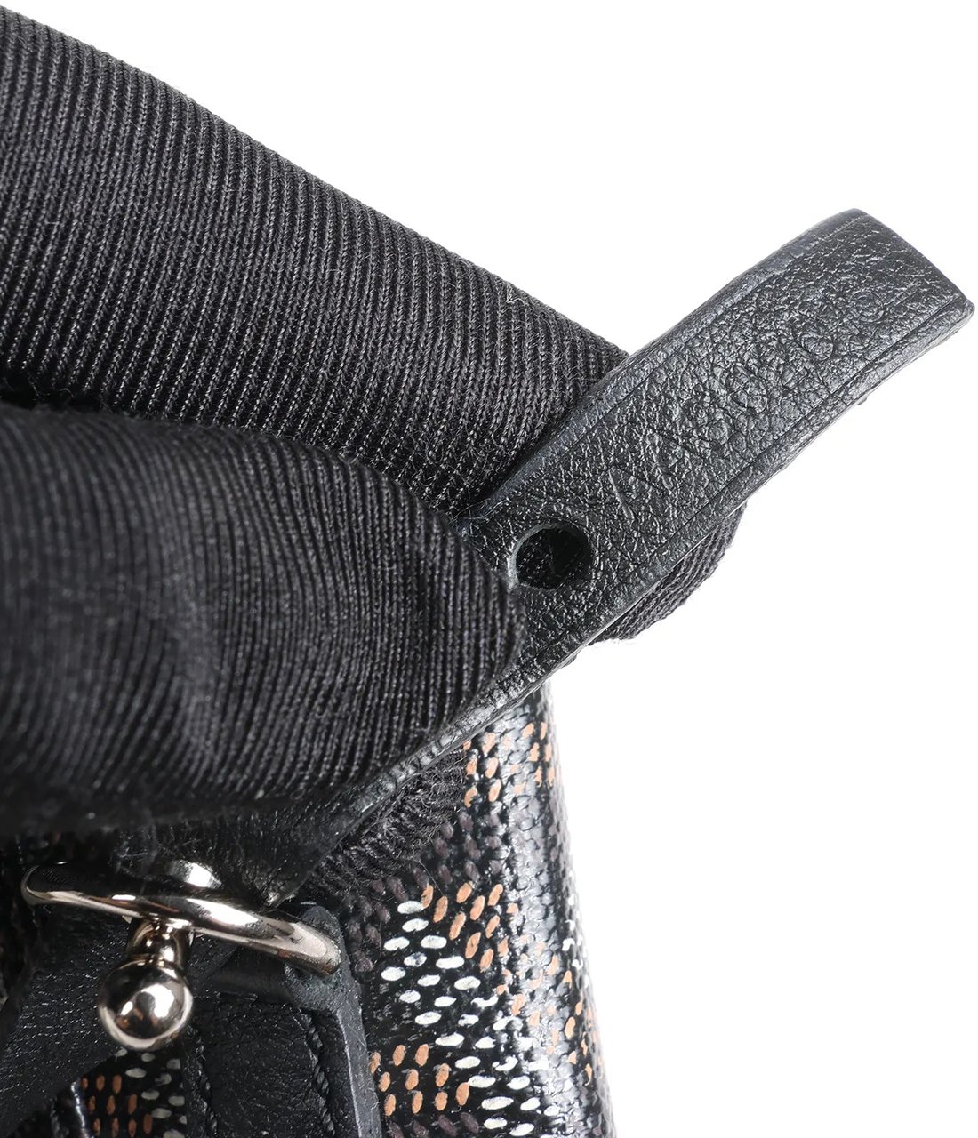 Goyard Goyard Saint Louis PM PVC & Leather Shoulder Bag in Black Divers