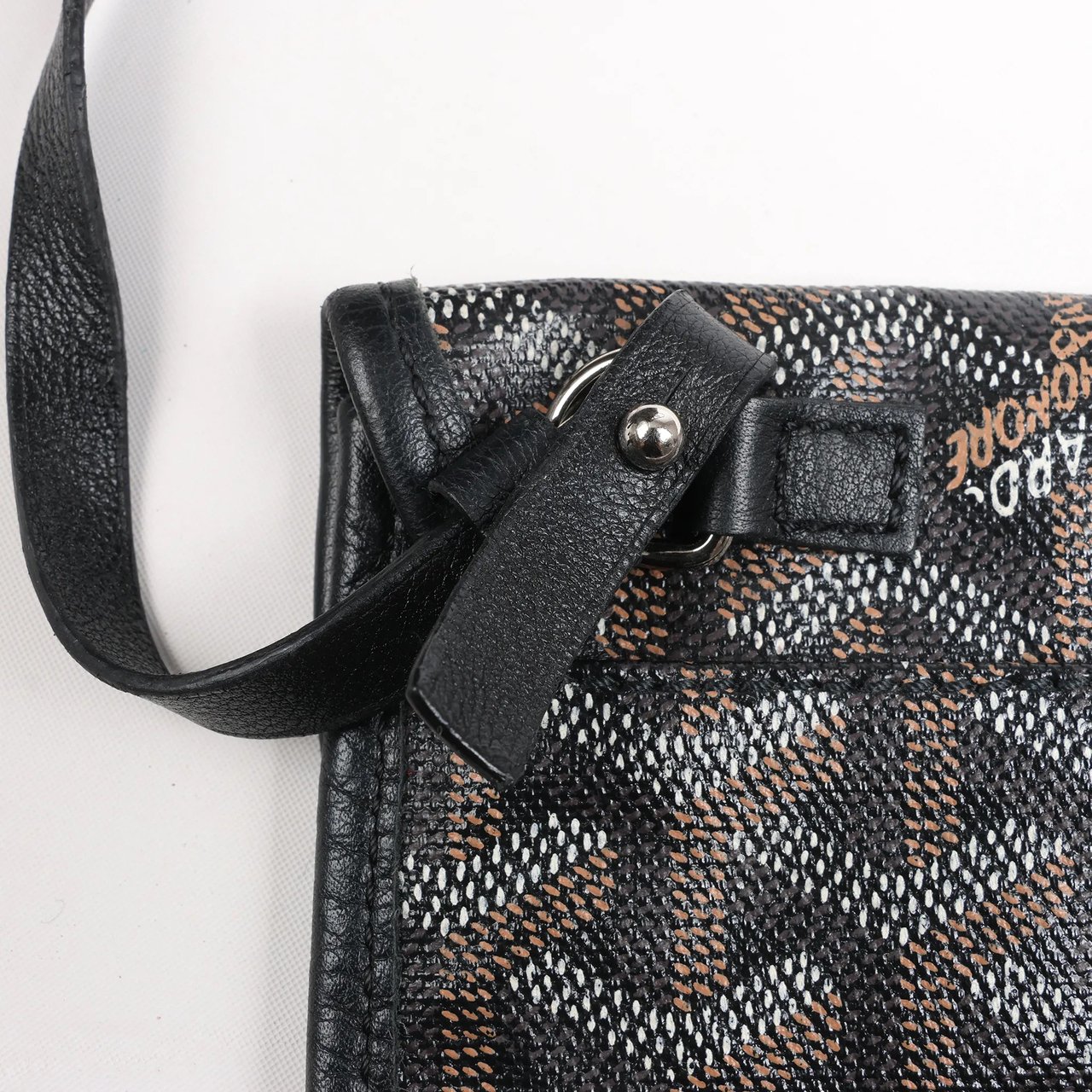 Goyard Goyard Saint Louis PM PVC & Leather Shoulder Bag in Black Divers