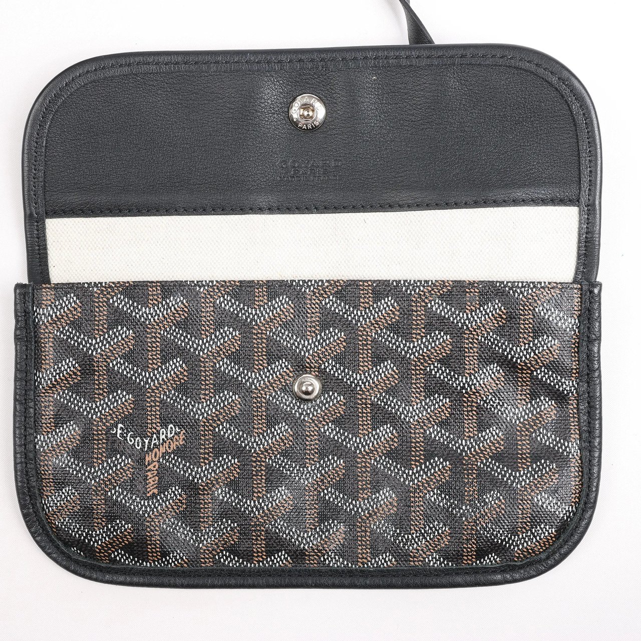 Goyard Goyard Saint Louis PM PVC & Leather Shoulder Bag in Black Divers