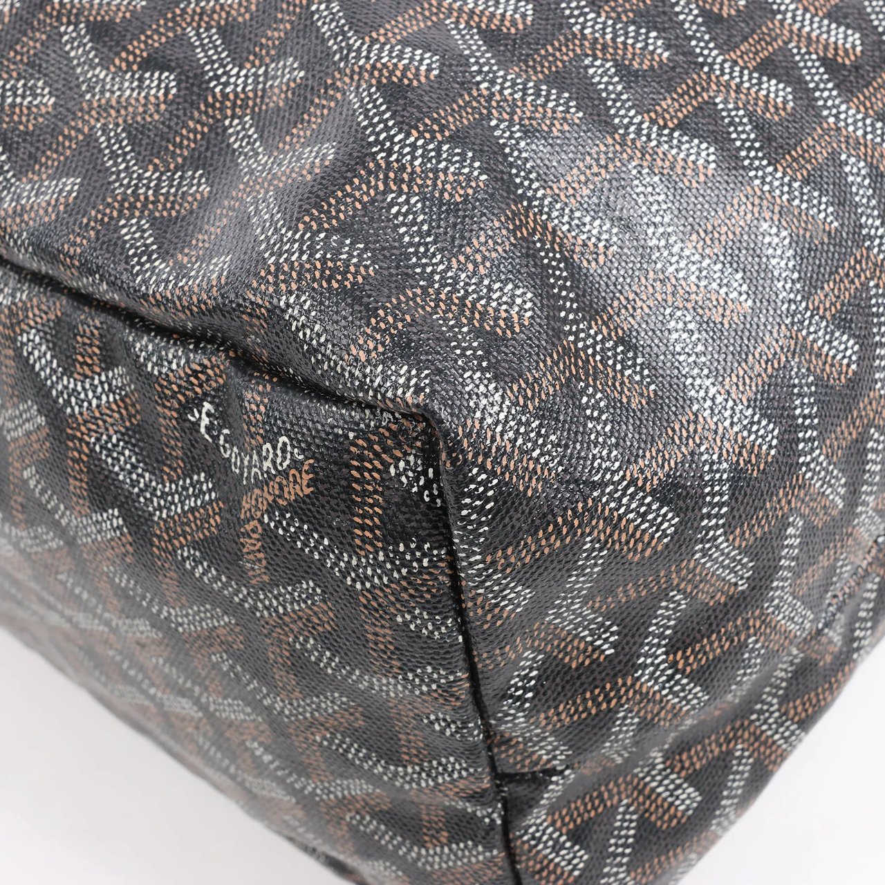 Goyard Goyard Saint Louis PM PVC & Leather Shoulder Bag in Black Divers