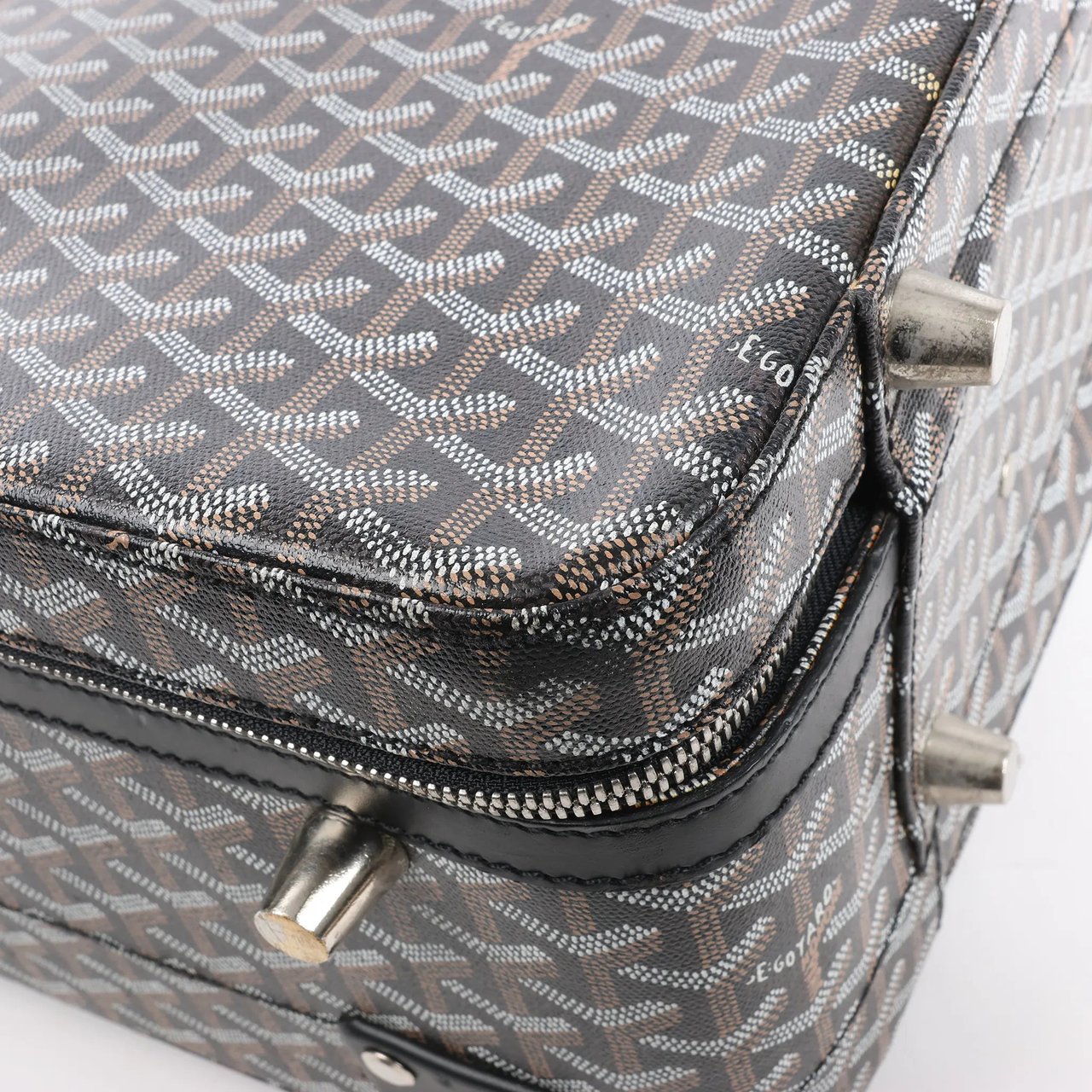 Goyard Goyard Trolle PM PVC x Leather Travel Bag in Brown Divers