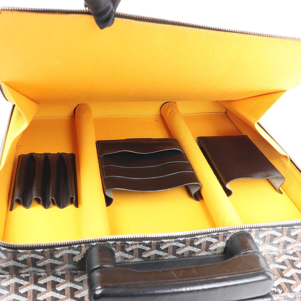 Goyard Goyard Trolle PM PVC x Leather Travel Bag in Brown Divers