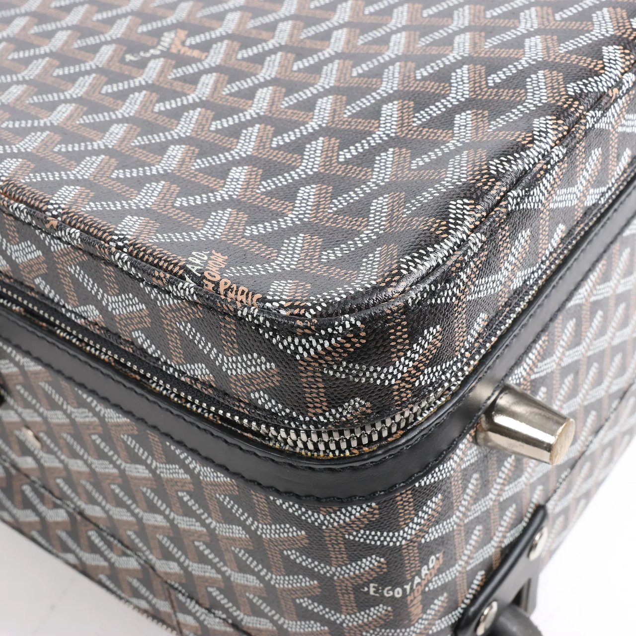 Goyard Goyard Trolle PM PVC x Leather Travel Bag in Brown Divers