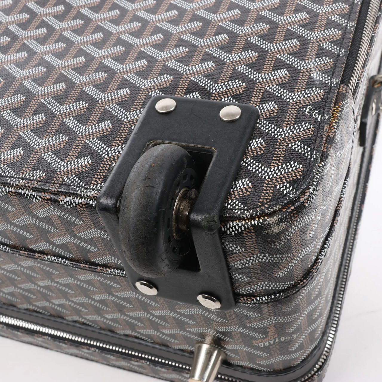 Goyard Goyard Trolle PM PVC x Leather Travel Bag in Brown Divers