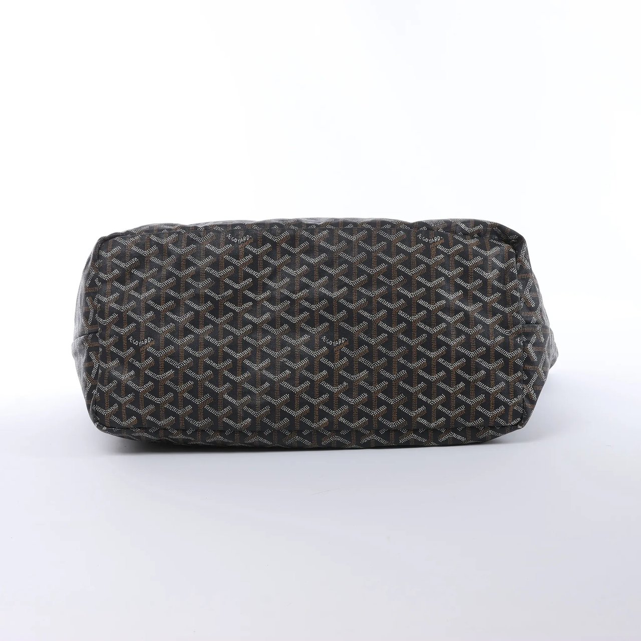 Goyard Saint Louis MM PVC & Leather Shoulder Bag in Black Zwart
