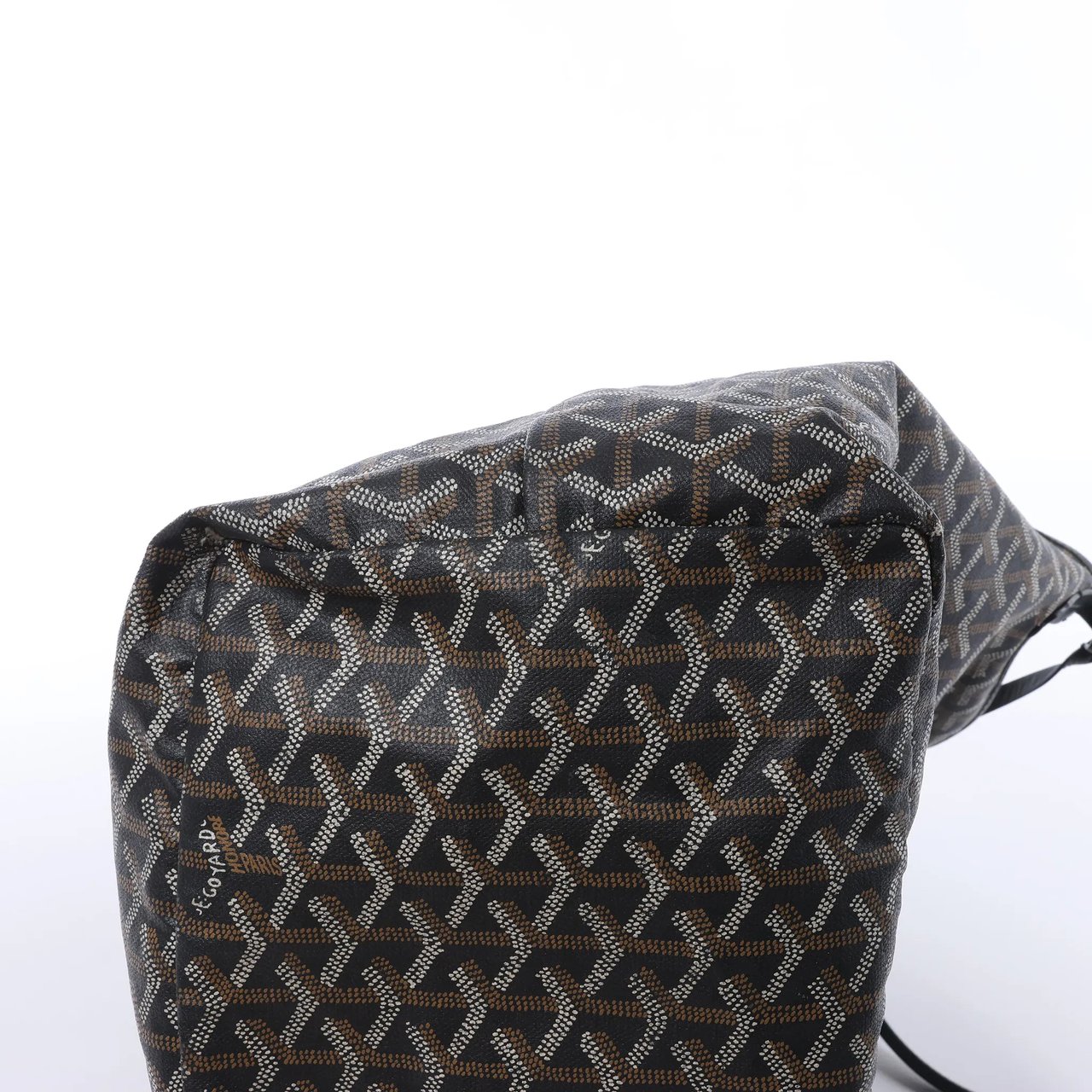 Goyard Saint Louis MM PVC & Leather Shoulder Bag in Black Zwart