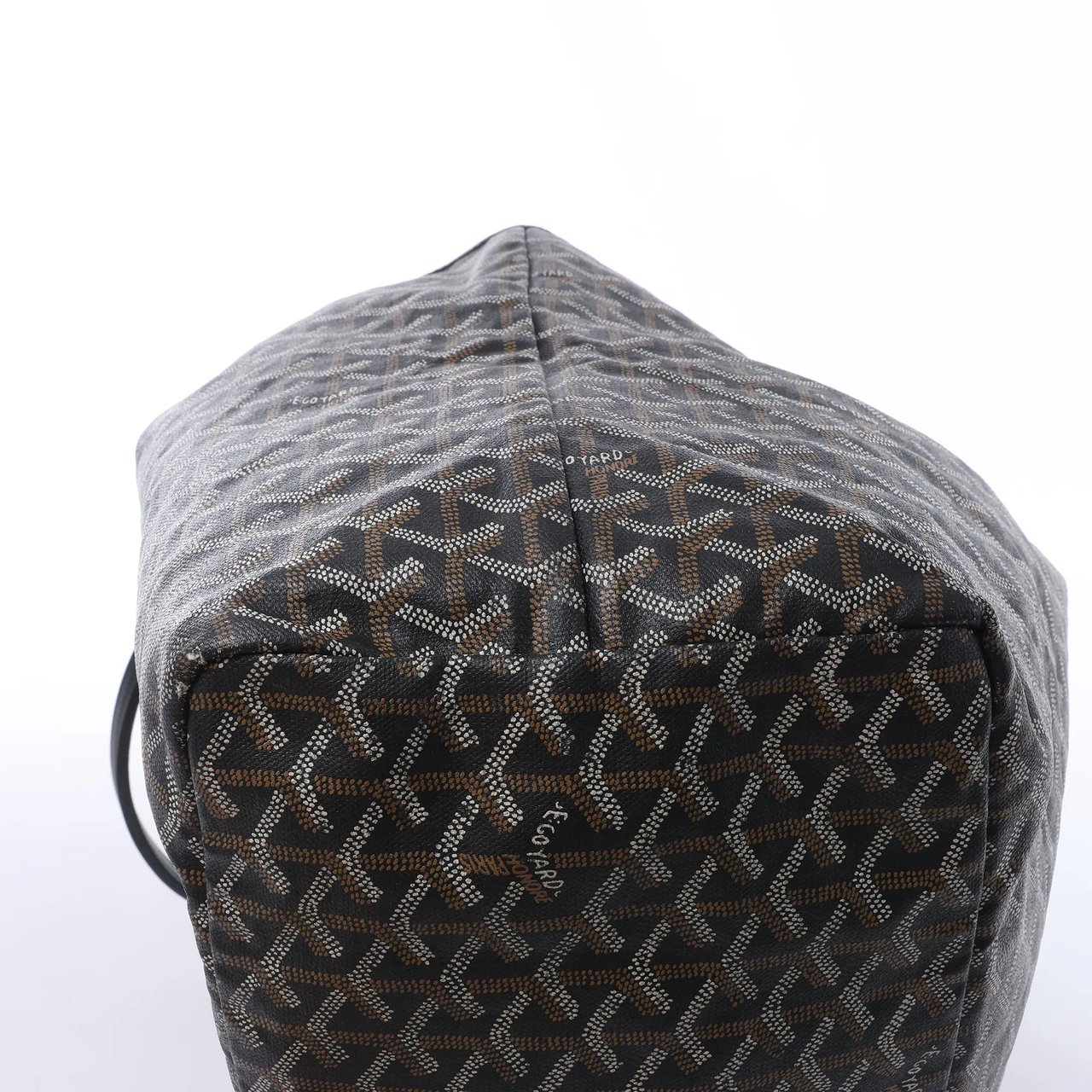 Goyard Saint Louis MM PVC & Leather Shoulder Bag in Black Zwart