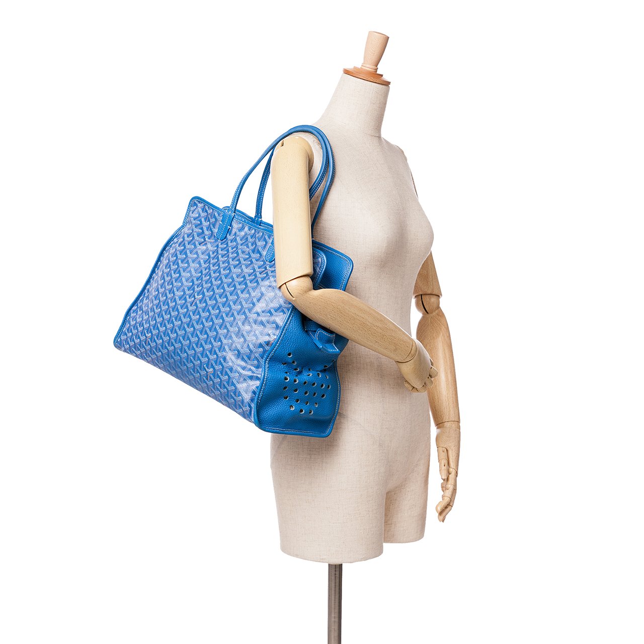 Goyard Goyardine Sac Hardy Pet Carrier PM Blauw
